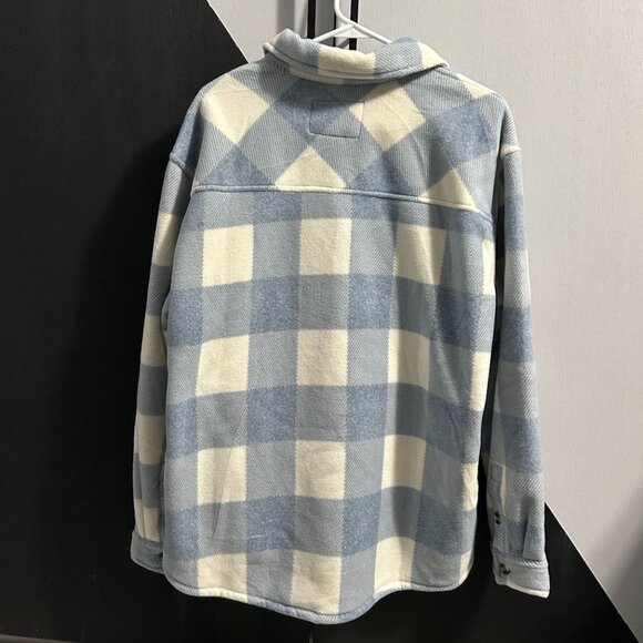 ⭐️NWT⭐️ Sage Collective Fleece Plaid Sherpa-Lined Shacket Women's Size XL - Picture 6 of 9
